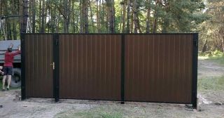 Купить распашные ворота из профнастила Видное, цена от 2743 руб.